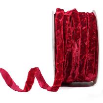 Fita decorativa MAYREEL Velvet 9 mm vermelha 25 jardas