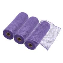 Fita decorativa MECCANIXITY 3 peças de malha roxa de 25 cm x 6 m