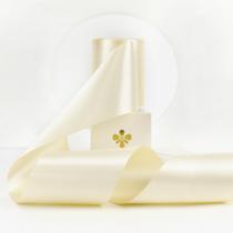 Fita decorativa MEEDEE Lux Satin 7,5 cm de largura 9 m marfim Fita decorativa MEEDEE Lux Satin 7,5 cm de largura 9 m marfim