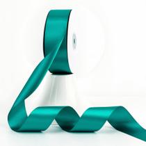 Fita decorativa MEEDEE Teal Satin 3,8 cm de dupla face Fita decorativa MEEDEE Teal Satin 3,8 cm de dupla face