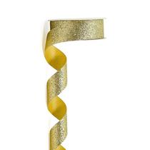 Fita decorativa Meseey Gold Glitter 3 cm x 23 m