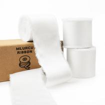 Fita decorativa Mlurcu White Silk Satin 3 rolos de 3,5 m