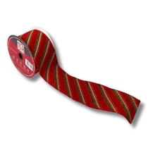 Fita Decorativa Natalina com Glitter 6.3cmx9.14m Tok da Casa