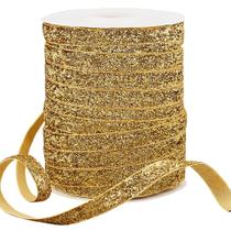 Fita decorativa PH PandaHall Yellow Glitter 45,7 m 10 mm