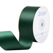 Fita decorativa QIANF Hunter Green Satin 3,8 cm x 23 m