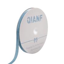 Fita decorativa QIANF Velvet 1,6 cm x 23 m azul empoeirado