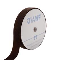 Fita decorativa QIANF Vintage Brown Velvet 3,8 cm x 23 m