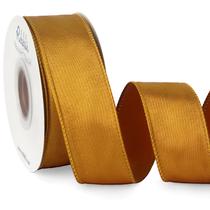 Fita decorativa Ribbli com fio de cetim 3,8 cm x 18 cm de ouro Fita decorativa Ribbli com fio de cetim 3,8 cm x 18 cm de ouro