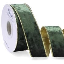 Fita decorativa Ribbli Moss Green Velvet 3,8 cm 9,1 mm Fita decorativa Ribbli Moss Green Velvet 3,8 cm 9,1 mm