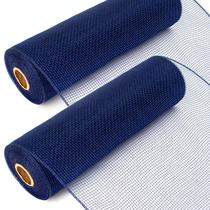 Fita decorativa Ribbli Navy Mesh 25 cm x 9 m 2 rolos