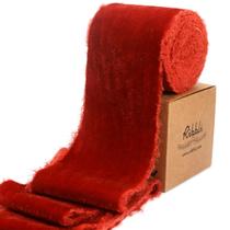 Fita decorativa Ribbli Rust Red Velvet 7,5 cm 2,7 mm Fita decorativa Ribbli Rust Red Velvet 7,5 cm 2,7 mm