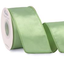Fita decorativa Ribbli Sage Green Satin Wire 6,5 cm x 18,3 cm Fita decorativa Ribbli Sage Green Satin Wire 6,5 cm x 18,3 cm