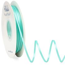 Fita decorativa Ribbli Satin 0,3 cm Azul Aqua 91 mm
