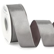 Fita decorativa Ribbli Silver Satin Wire 1.5" x 18m