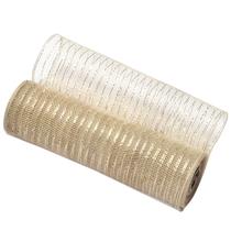 Fita decorativa Ribest Nature Deco Mesh 25 cm x 9 m metálica