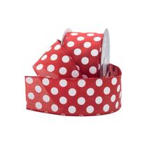 Fita decorativa Royal Imports Polka Dot 6,4 cm x 23 m vermelha Fita decorativa Royal Imports Polka Dot 6,4 cm x 23 m vermelha