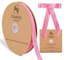 Fita decorativa SIMISI 1,6 cm x 23 m de veludo rosa Fita decorativa SIMISI 1,6 cm x 23 m de veludo rosa