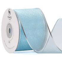 Fita decorativa SIMISI RIBBON 6,5 cm x 23 m com fio transparente Fita decorativa SIMISI RIBBON 6,5 cm x 23 m com fio transparente