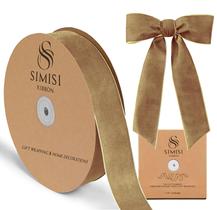 Fita decorativa SIMISI RIBBON Khaki Velvet 3,8 cm 23 m Fita decorativa SIMISI RIBBON Khaki Velvet 3,8 cm 23 m