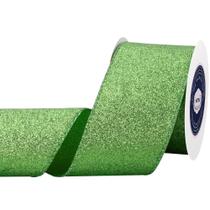 Fita decorativa VATIN Green Glitter Metallic Edge 6,35 cm x 9,1 m Fita decorativa VATIN Green Glitter Metallic Edge 6,35 cm x 9,1 m