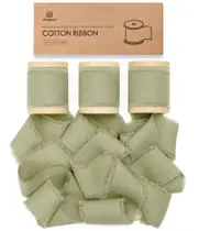 Fita decorativa Vitalizart Sage Green 3x1,5" x 4,5m Algodão