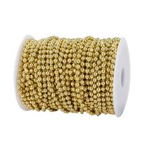 Fita decorativa YoungJewl Faux Pearl Beads 5 mm 30 m de ouro