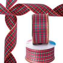 Fita Decorativaxadrez 38mm Sinimbu 10metros Coleção Natalina Fita Decorativaxadrez 38mm Sinimbu 10metros Coleção Natalina