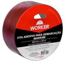 Fita Demarcação Adesiva 48MMX30M Marrom WORKER