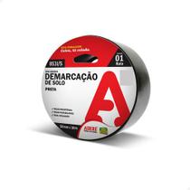 Fita Demarcação De Solo 50mm X 30m Preta - Adere