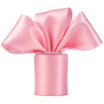 Fita DINDOSAL Rosa Natal 7,62 cm Cetim Dupla Face 10 m