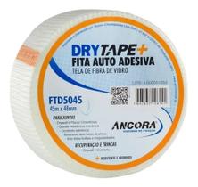 Fita Drywall Telada Fibra Vidro Trincas 48mm X 45mt - Ancora