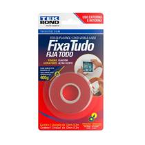 Fita Dupla Face 19mm x 2m Tek Bond Transparente Fixa Forte Adesiva Super Resistente Paredes Vidros