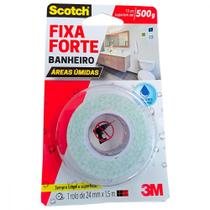 Fita Dupla Face 3M Fixa Forte Banheiro 24Mm X 1,5M - 500G Fita Dupla Face 3M Fixa Forte Banheiro 24Mm X 1,5M - 500G