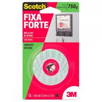 Fita Dupla Face 3M Fixa Forte Espuma 12Mm X 1,5M - 750G