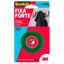 Fita Dupla Face 3M Fixa Forte Transparente 12Mm X 2M - 400G Fita Dupla Face 3M Fixa Forte Transparente 12Mm X 2M - 400G