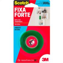 Fita Dupla Face 3M Fixa Forte Transparente 19Mm X 2M - 800G