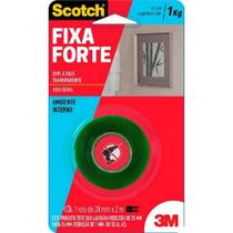 Fita Dupla Face 3M Fixa Forte Transparente 24Mm X 2M - 1 Kg Fita Dupla Face 3M Fixa Forte Transparente 24Mm X 2M - 1 Kg