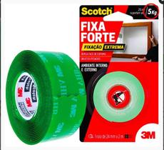 Fita dupla face 3M forte extreme( 5KG) TRANS.24MMX2MT