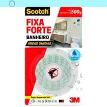 Fita Dupla Face 3M Scotch Fixa Forte Banheiro 24 Mm X 1,5 M