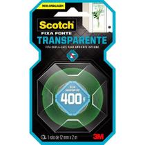 Fita Dupla Face 3M Scotch Fixa Forte Transparente - 12 mm x 2 m Fita Dupla Face 3M Scotch Fixa Forte Transparente - 12 mm x 2 m