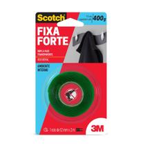 Fita Dupla Face 3M Scotch Fixa Forte Transparente - Uso Interno - 12 mm x 2 m 21981