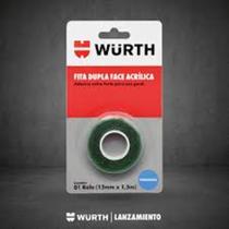 Fita Dupla Face Acrílica 9mm X 1,5m Branca Externa Wurth