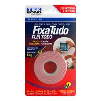 Fita Dupla Face Acrílica Tekbond 25MMX2M Fixa Tudo