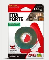 Fita dupla face acrilica transparente adere 19mmx02m