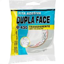 Fita Dupla Face Adelbras Acrilica Transparente 18X 30M Blister