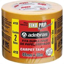 Fita Dupla Face Adelbras De Papel Carpet 415 48 X 30M - Kit C/2 Fita Dupla Face Adelbras De Papel Carpet 415 48 X 30M - Kit C/2