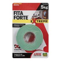 FITA DUPLA FACE ADERE FORTE ESPUMA BRANCA EXTREME AMBIENTE INTERNO/EXTERNO 24mm x 1,5m - 5 kg