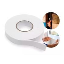 Fita Dupla Face Branca Em Espuma Excelente Fixação Em Qualquer Superficíe Com Elasticidade Estabilidade De Fácil Aplicação 1.7cm x 2.8m