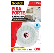 Fita Dupla Face de Espuma Fixa Forte Áreas Úmidas 24 mm x 1,5 m - 500g - Scotch - 3M