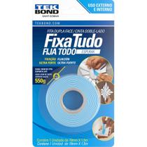 Fita Dupla Face de Espuma Fixa Tudo 19mm x 1,5m - 550g - Tek Bond -